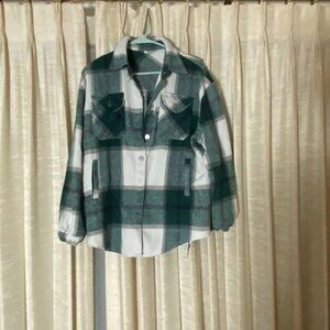 Plaid Green Flannel Shacket